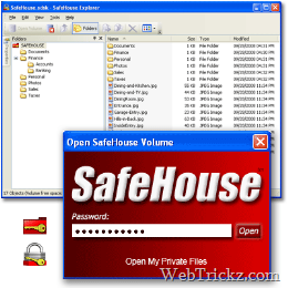 Safe House Explorer - ochrona hasłem dysku twardego lub pamięci USB Flash