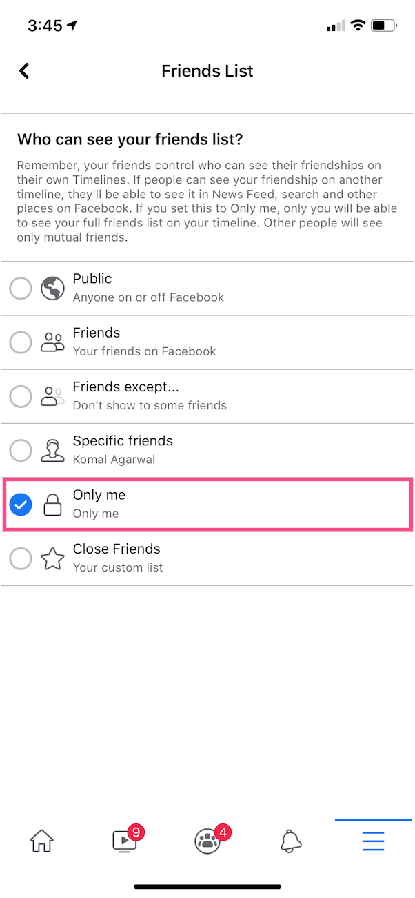 Jak sprawić, by Twoja lista znajomych była prywatna w aplikacji