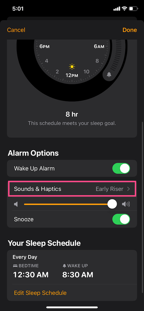 jak zmienić dźwięk alarmu na czas snu na iPhone'ie 11 i iPhone'ie 12