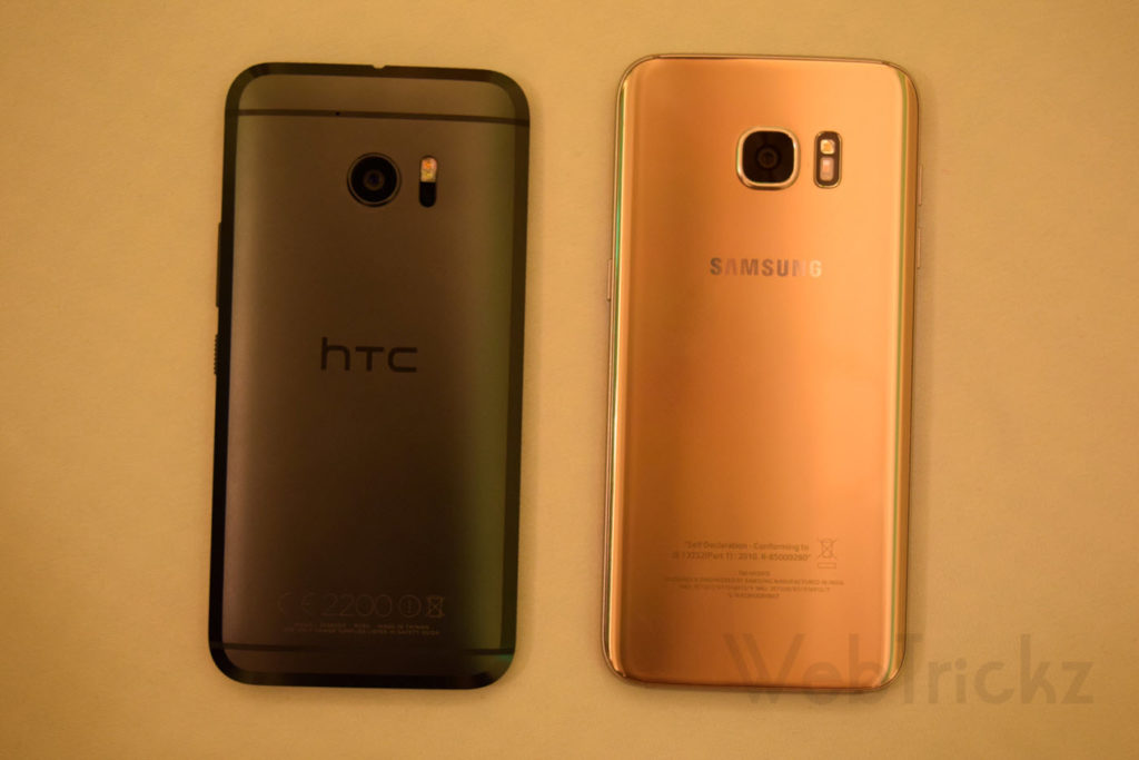 HTC 10 vs Samsung Galaxy S7 edge widok z tyłu