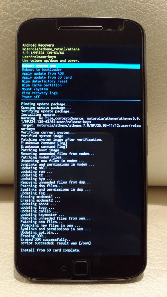 Moto G4 Plus_Instalacja Androida 7.0 Nougat