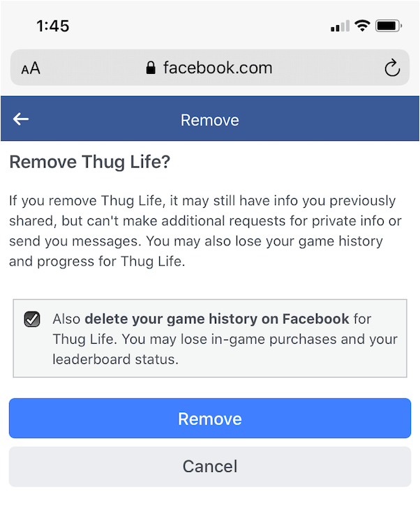 jak usunąć thug life z komunikatora facebook