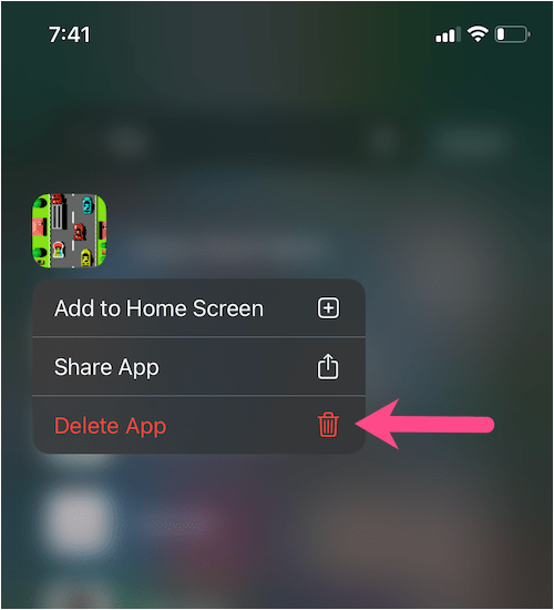 usuwanie aplikacji, których nie ma na ekranie głównym w systemie iOS 14 na telefonie iPhone