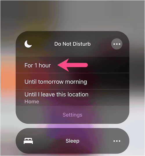 włączanie trybu DND na jedną godzinę w systemie iOS 15