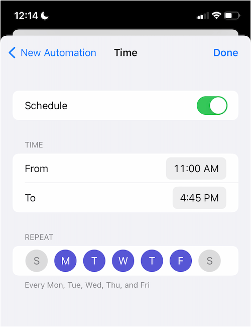 jak dodać własny harmonogram DND w systemie iOS 15