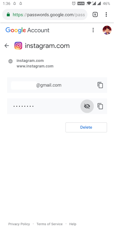 jak usunąć hasło instagrama z google smart lock