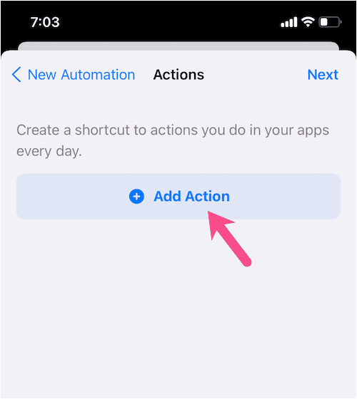 dodaj działanie w skrócie w systemie iOS