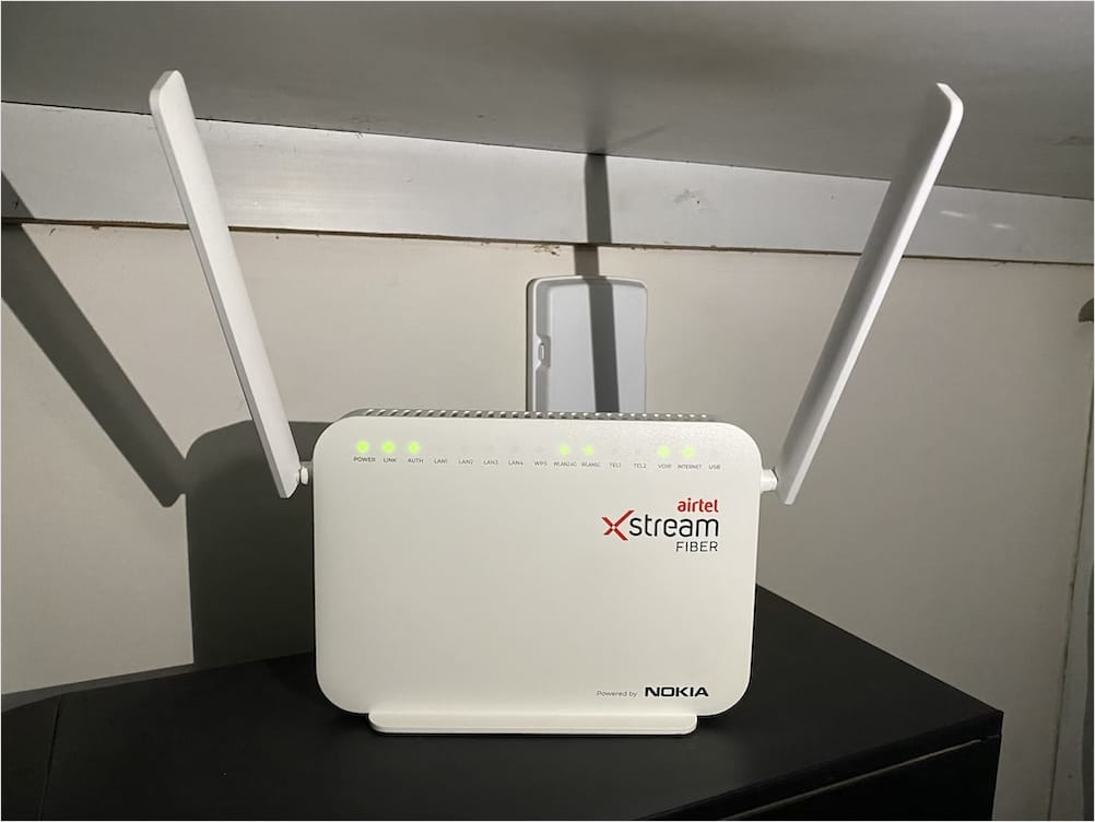 nokia router airtel połączenie światłowodowe