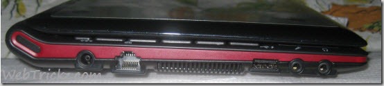 Samsung N148 plus - widok z lewej strony