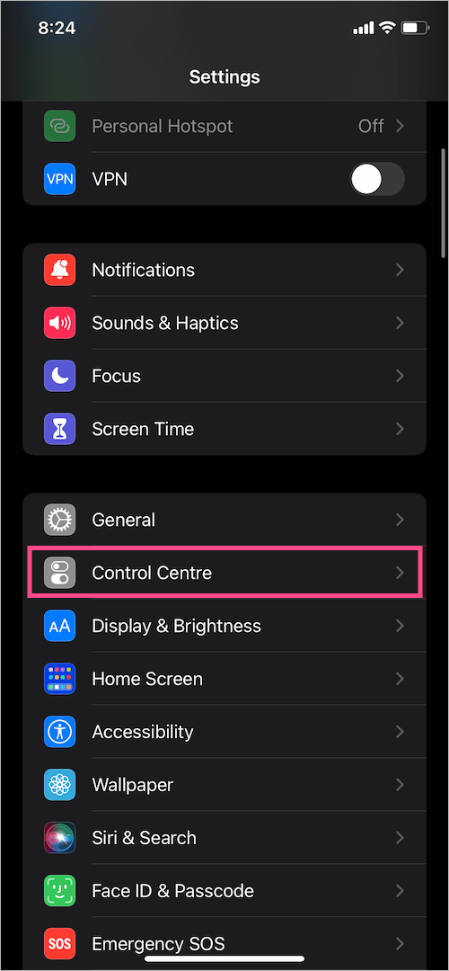 centrum sterowania w systemie iOS 15