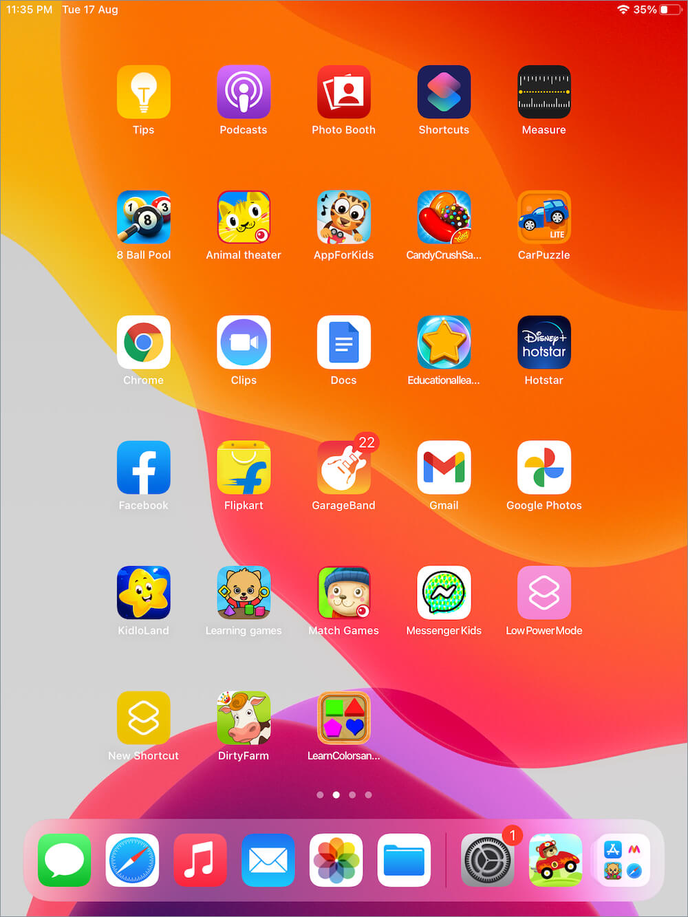 domyślny rozmiar ikon aplikacji na ekranie głównym iPada