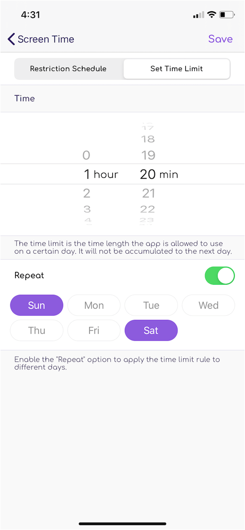 ustawić dzienny limit czasu dla określonych aplikacji
