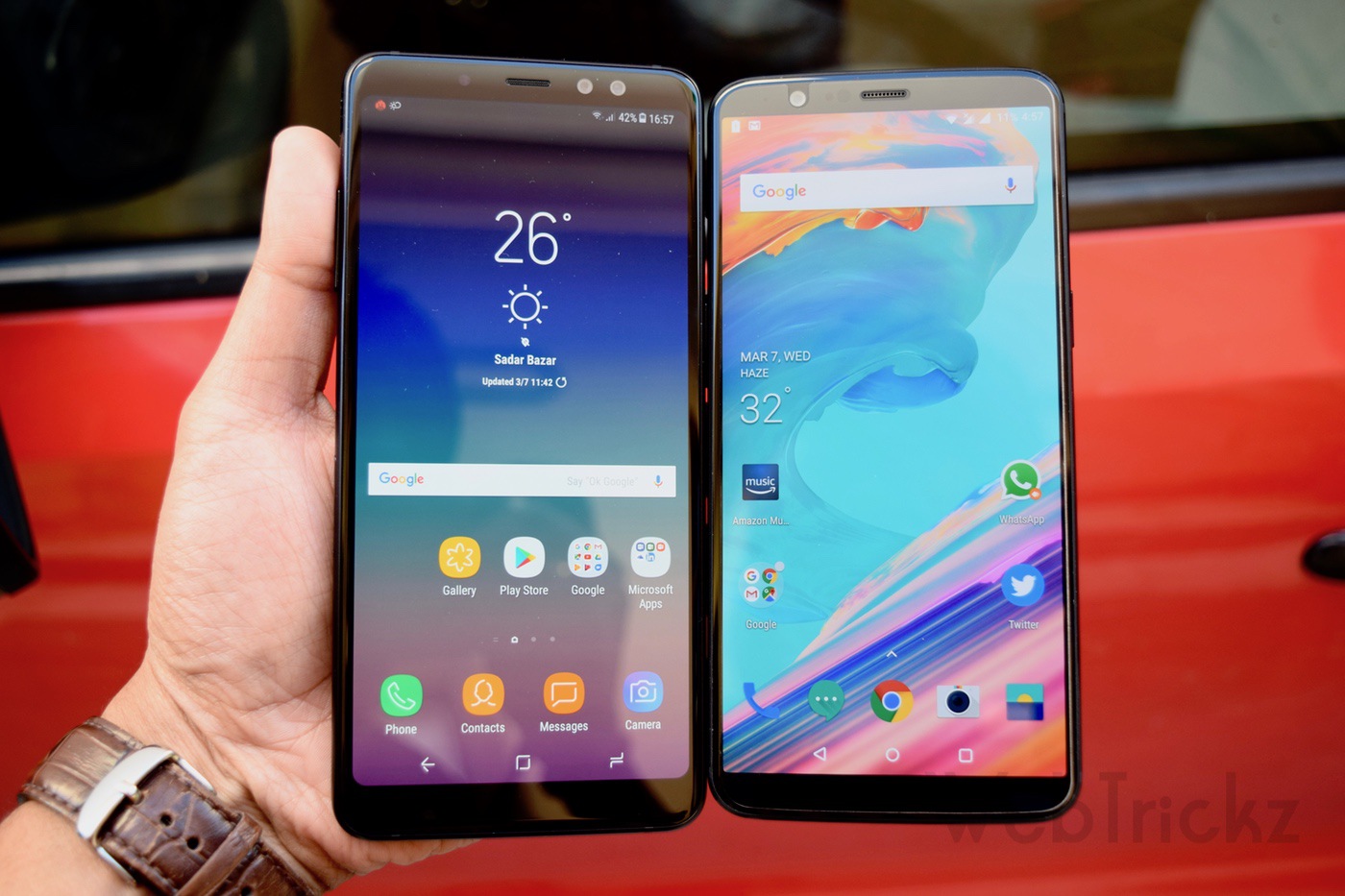 Samsung Galaxy A8 Plus 2018 vs OnePlus 5T - porównanie w benchmarkach