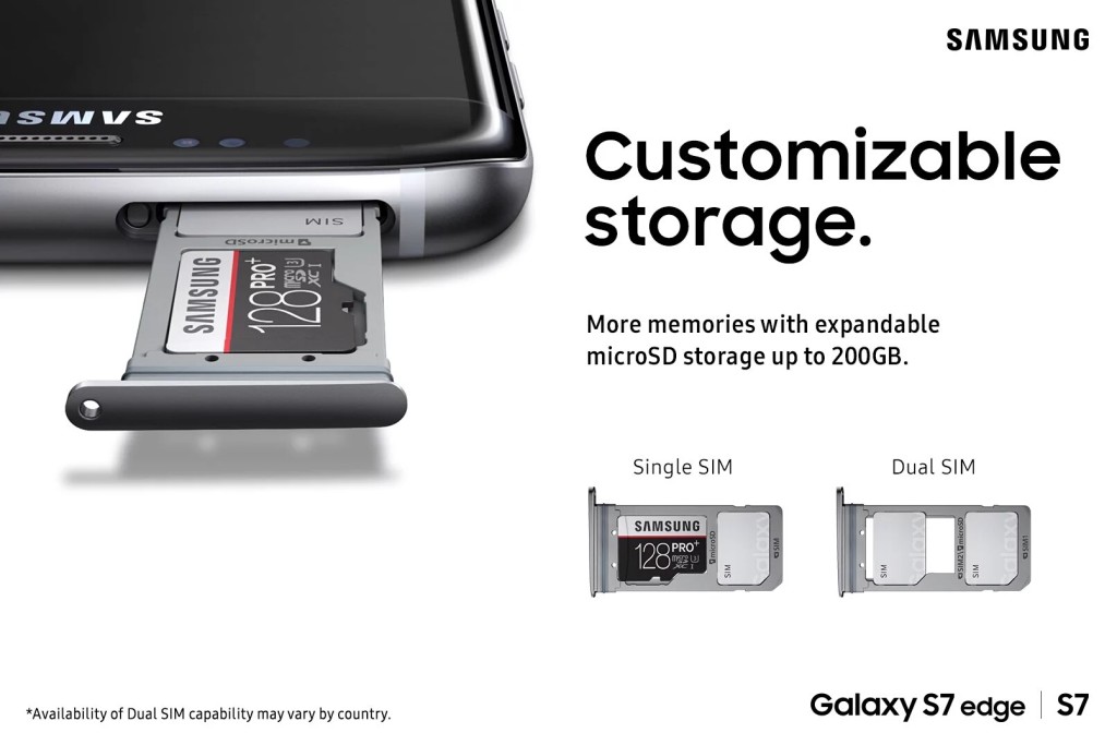 Karta microSD i tacka Dual SIM w Galaxy S7 i S7 edge