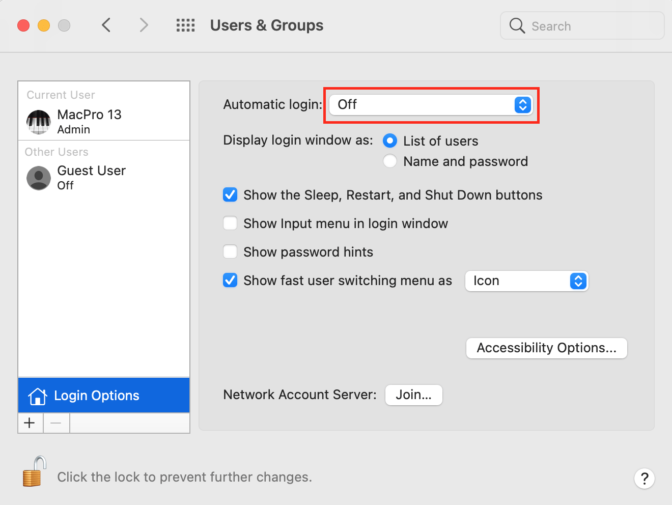 jak wyłączyć automatyczne logowanie na Macu