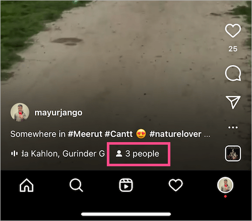 łączna liczba osób oznaczonych w instagramowej szpulce