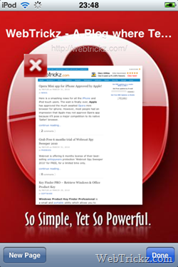 opera mini iphone zrzut ekranu