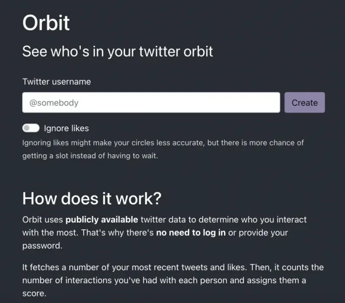 Najlepszy generator kręgów na Twitterze - orbita