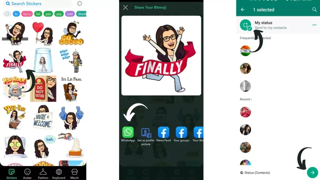 Jak używać Bitmoji w statusie WhatsApp na Androidzie?