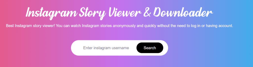Strona internetowa StoriesDown; Jak używaćStoriesDown do pobierania historii z Instagrama