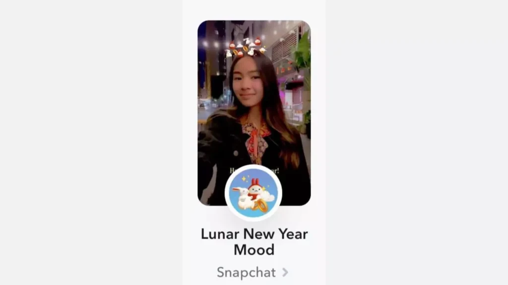Nastrój Księżycowego Nowego Roku przez Snapchat