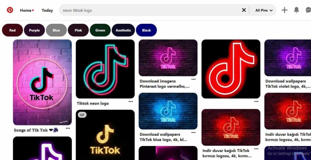 Neonowe logo TikTok | Uzyskaj niestandardowy i kreatywny wygląd