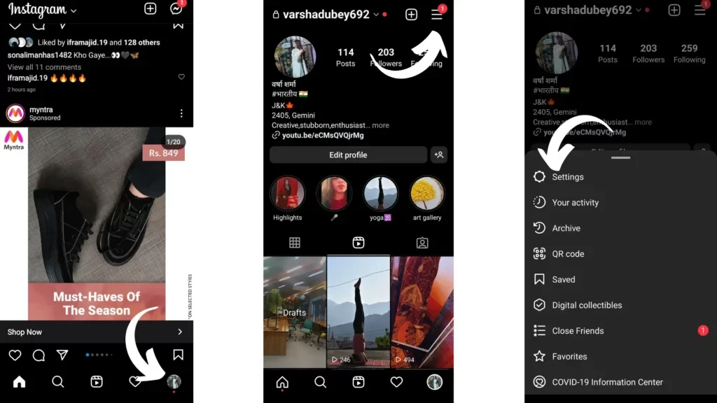 Jak skonfigurować uwierzytelnianie dwuskładnikowe na Instagramie: Metoda wiadomości tekstowych