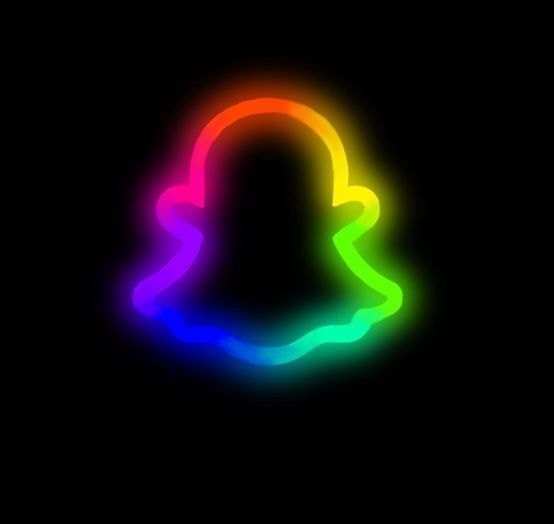 Neonowe logo Snapchata
