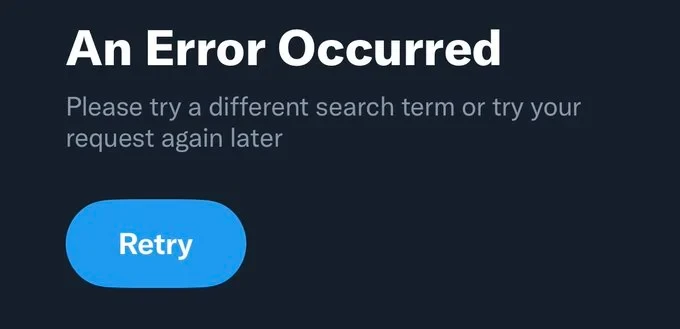 Wyszukiwarka Twittera nie działa