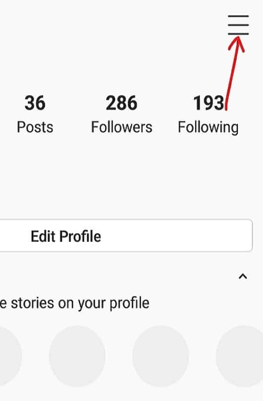 trzy poziome linie na obrazie instagram; ile kont można mieć na Instagramie