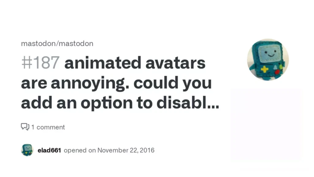 Jak wyłączyć animowane awatary w Mastodon?