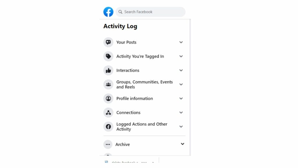 Wybierz Dziennik aktywności; Jak usunąć wszystkie polubienia na Facebooku