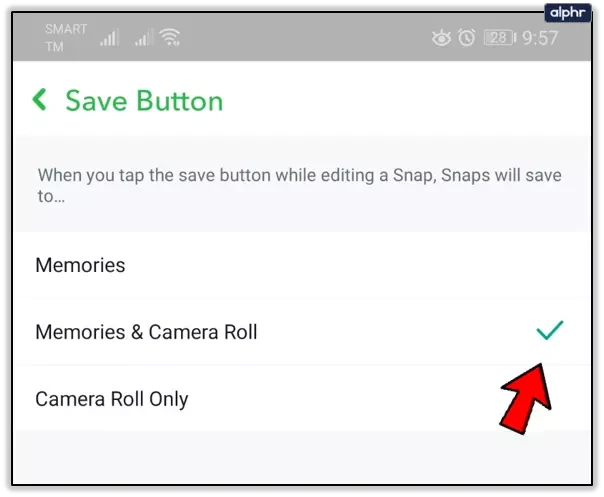 Jak wykonać kopię zapasową rolki z aparatu na Snapchacie