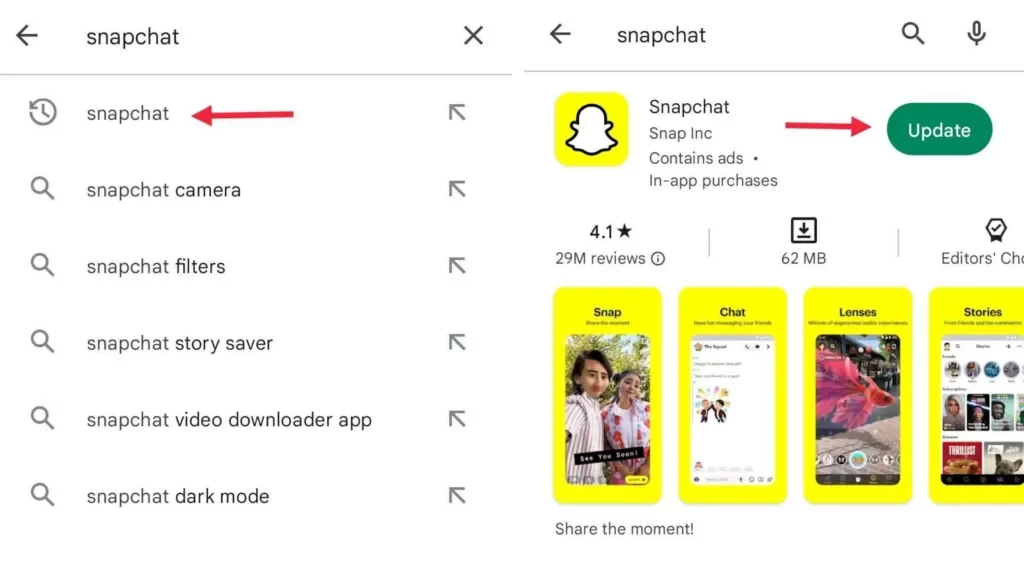 Jak zaktualizować Snapchat na Androida?