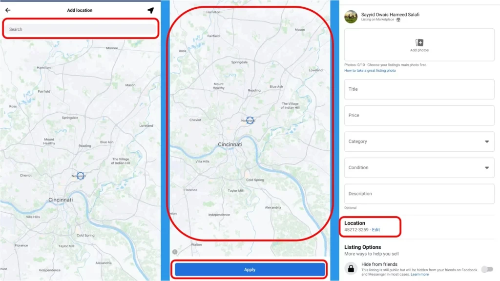 Jak zmienić lokalizację na Facebook Marketplace