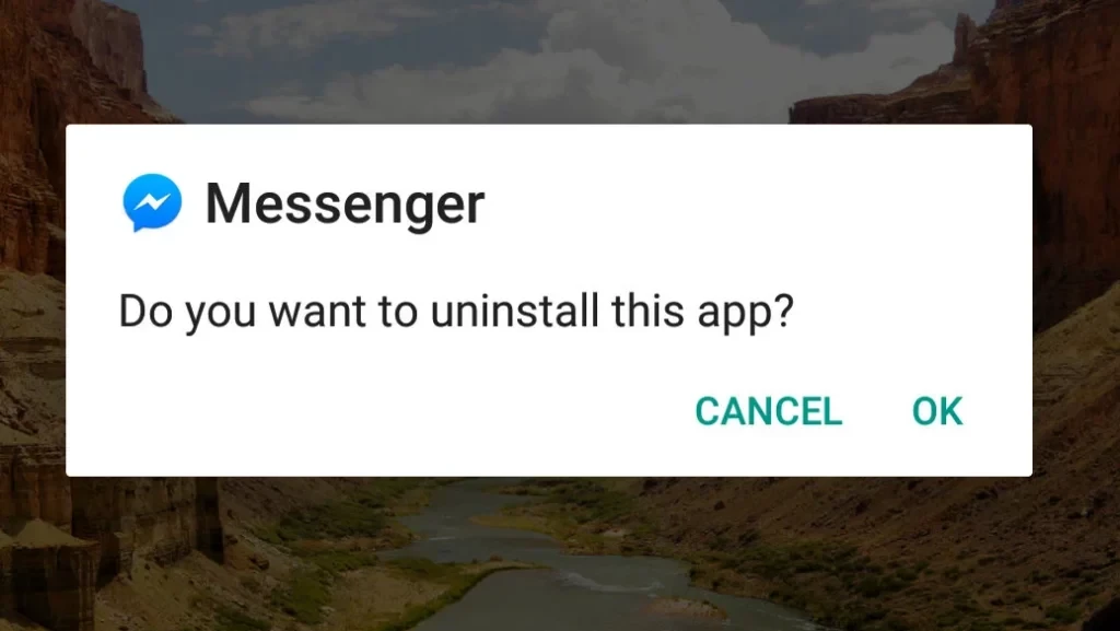 Aby naprawić niedziałający Facebook Messenger, odinstaluj i ponownie zainstaluj aplikację