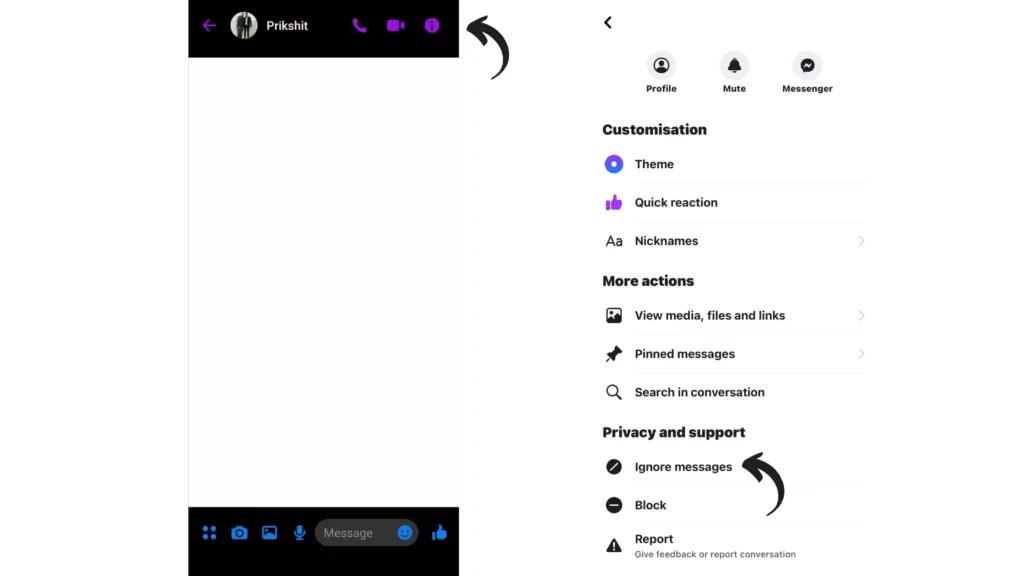 Jak zignorować wiadomości w Messengerze na iOS?