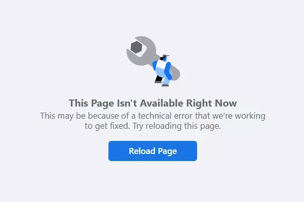 Jak naprawić błąd "Strona nie jest teraz dostępna" na Facebooku